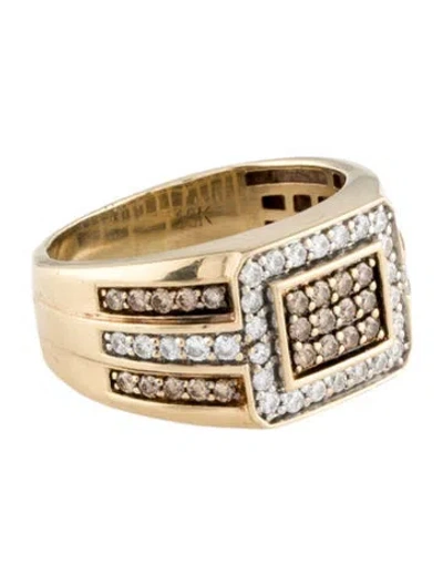 Pre-owned Ring 10k Diamond Cocktail  In Multi