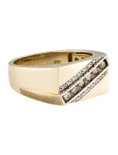 Pre-owned Ring 10k Diamond Cocktail  In Multi