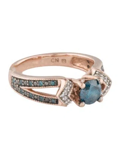 Pre-owned Ring 10k Diamond Cocktail  In Multi