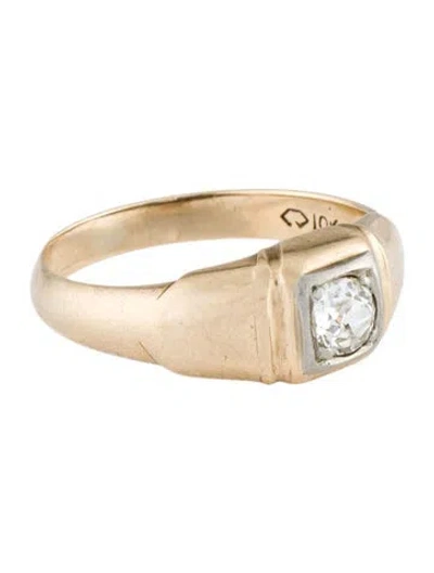 Pre-owned Ring 10k Diamond Cocktail  In Multi