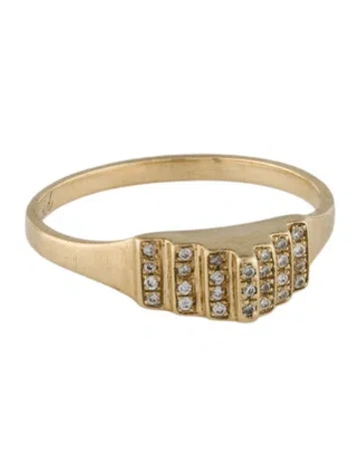 Pre-owned Ring 10k Diamond Cocktail  In Multi