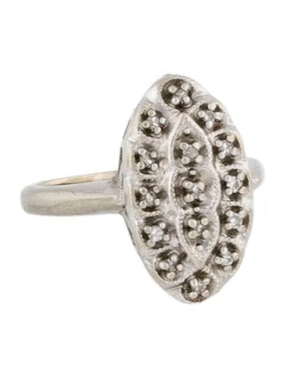 Pre-owned Ring 10k Diamond Cocktail  In Multicolor