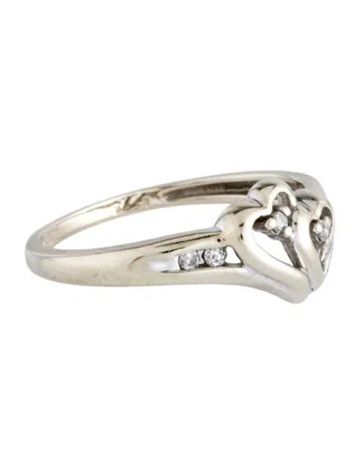 Pre-owned Ring 10k Diamond Hear Cocktail  In Multi