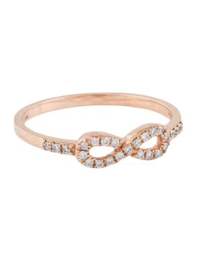 Pre-owned Ring 10k Diamond Infinity  In Multi