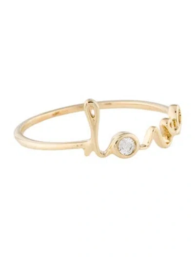 Pre-owned Ring 10k Diamond Love  In Multi