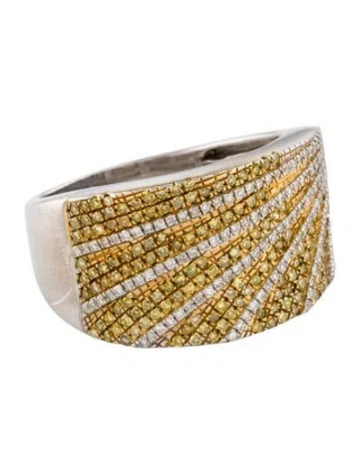 Pre-owned Ring 10k Diamond Pavé Band In Multi