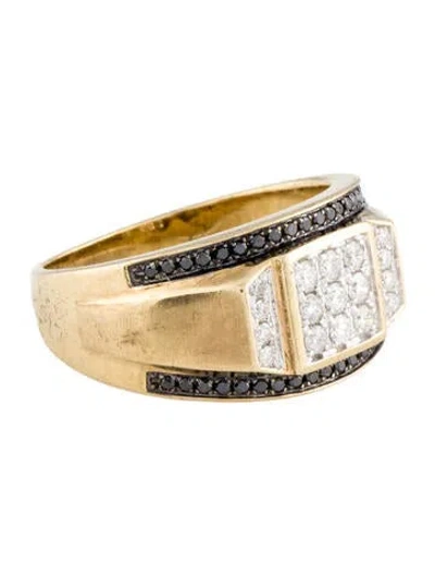 Pre-owned Ring 10k Diamond Signet  In Multi