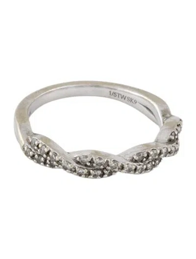 Pre-owned Ring 10k Diamond Twist Band In Multi