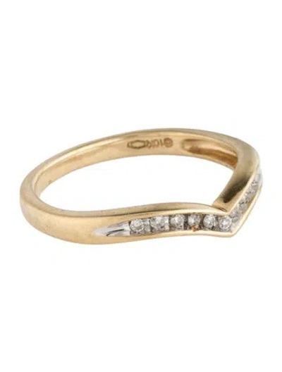Pre-owned Ring 10k Diamond Wedding Band In Multicolor
