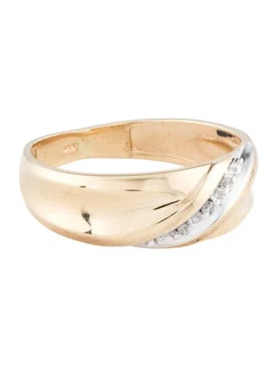 Pre-owned Ring 10k Diamond Wedding Band In Multicolor