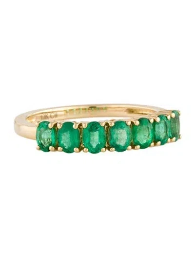 Pre-owned Ring 10k Emerald Cocktail  In Multi