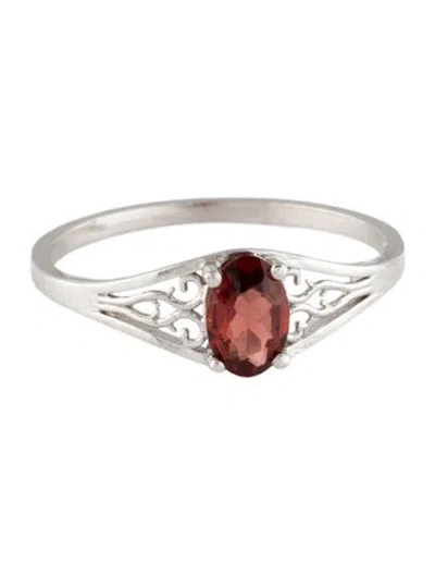 Pre-owned Ring 10k Garnet Cocktail  In Multicolor