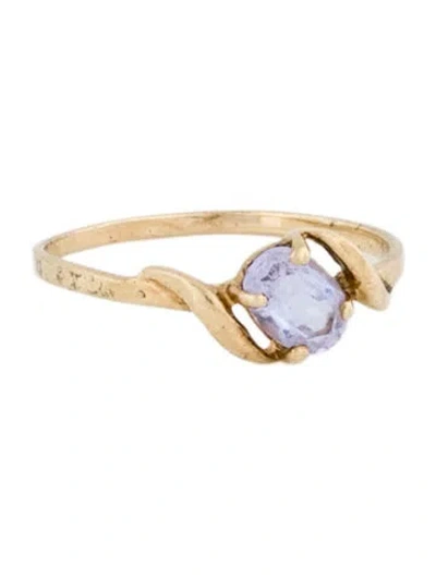 Pre-owned Ring 10k Glass Cocktail  In Multi