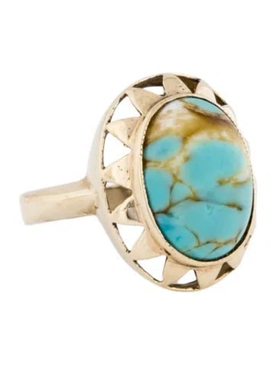 Pre-owned Ring 10k Glass Cocktail  In Multi