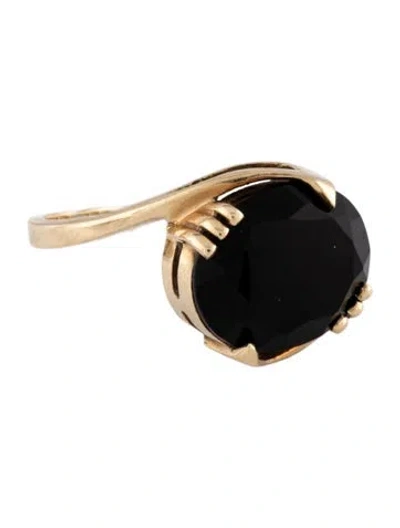 Pre-owned Ring 10k Glass Cocktail  In Multicolor
