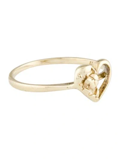 Pre-owned Ring 10k Heart Cocktail  In Multi