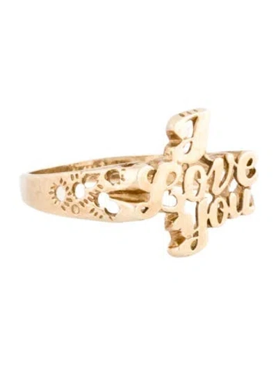 Pre-owned Ring 10k 'i Love You'  In Multi