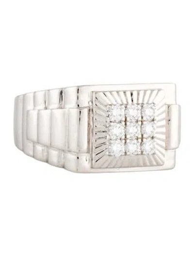 Pre-owned Ring 10k Lab-grown Diamond Band In Multicolor
