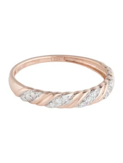 Pre-owned Ring 10k Lab-grown Diamond Band In Multicolor