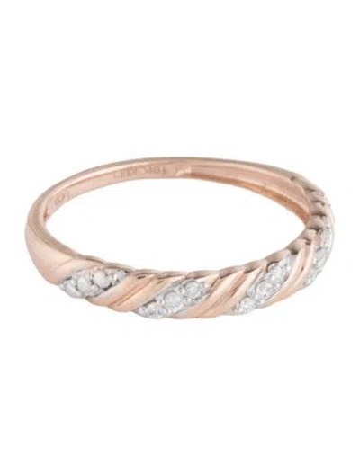 Pre-owned Ring 10k Lab-grown Diamond Band In Multicolor
