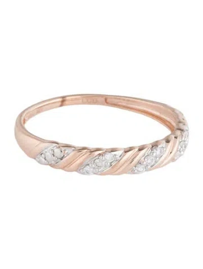 Pre-owned Ring 10k Lab-grown Diamond Band In Multicolor