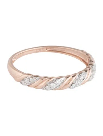 Pre-owned Ring 10k Lab-grown Diamond Band In Multicolor