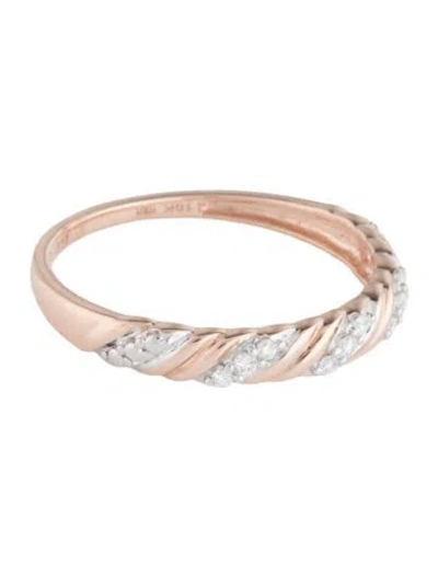 Pre-owned Ring 10k Lab-grown Diamond Band In Multicolor