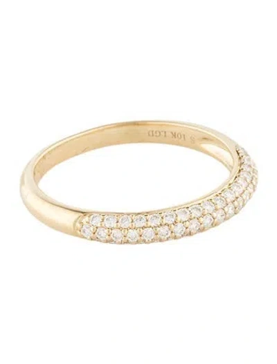 Pre-owned Ring 10k Lab-grown Diamond Half Eternity Band In Multi