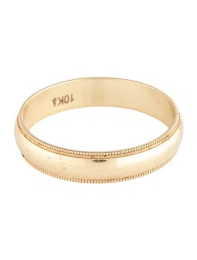 Pre-owned Ring 10k Milgrain Wedding Band In Multicolor