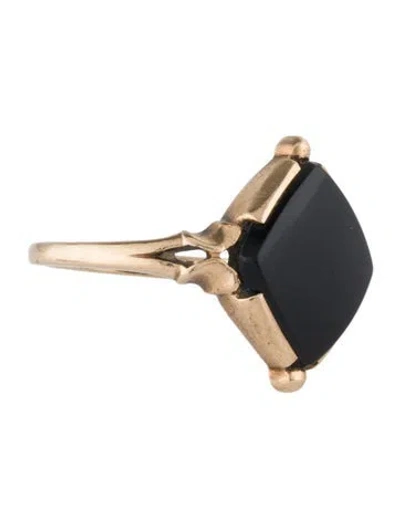 Pre-owned Ring 10k Onyx Cocktail  In Multi