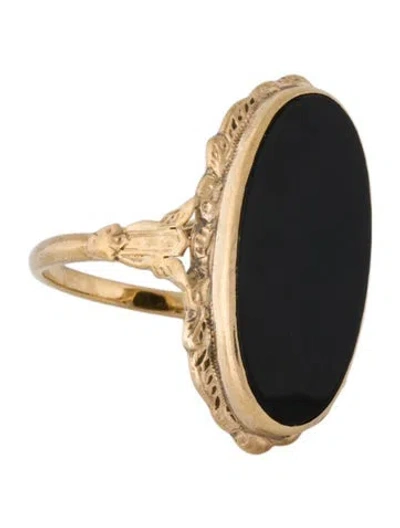 Pre-owned Ring 10k Onyx Cocktail  In Multi