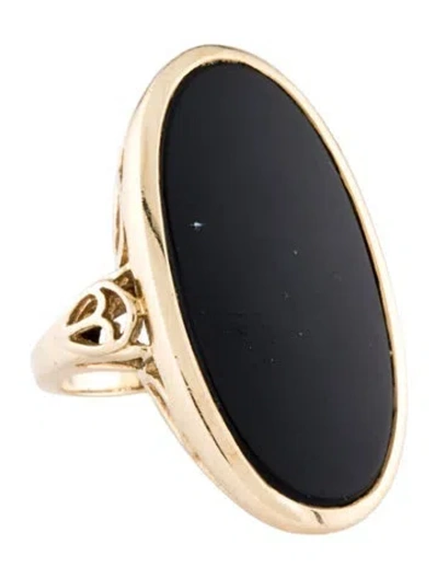 Pre-owned Ring 10k Onyx Cocktail  In Multi