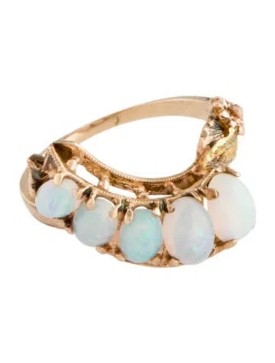 Pre-owned Ring 10k Opal Cocktail  In Multi
