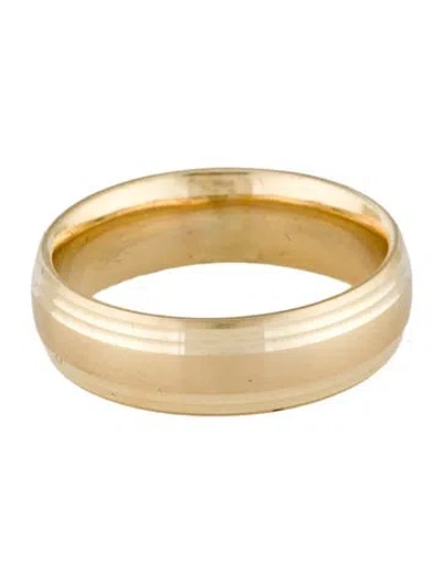 Pre-owned Ring 10k Patterned Band  In Multicolor