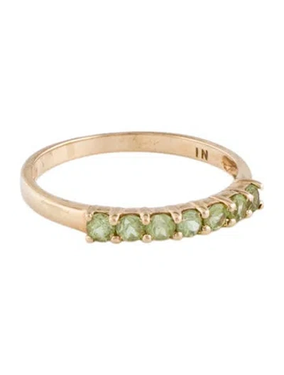 Pre-owned Ring 10k Peridot Band In Multi