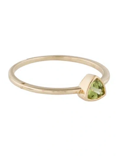 Pre-owned Ring 10k Peridot Cocktail  In Multi