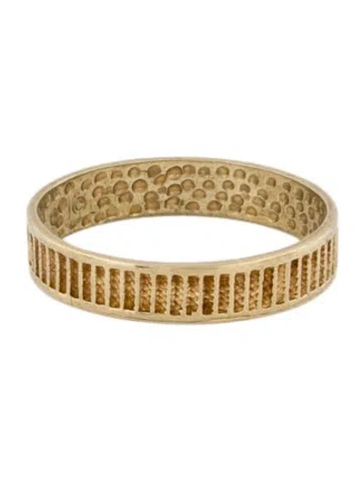 Pre-owned Ring 10k Ridged Band In Multi