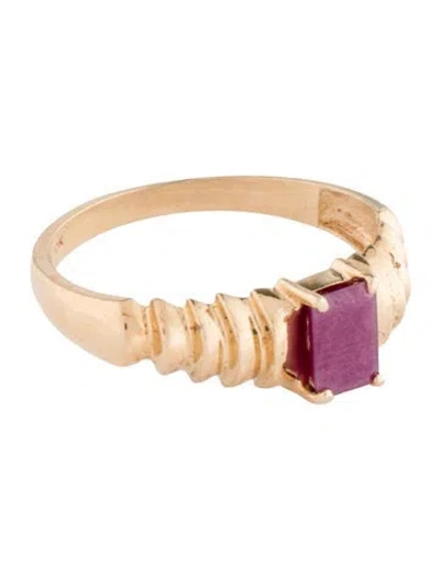 Pre-owned Ring 10k Ruby Cocktail  In Multi