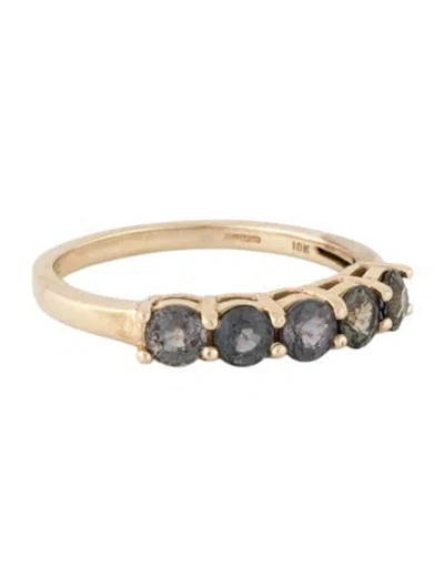 Pre-owned Ring 10k Sapphire Band  In Multicolor