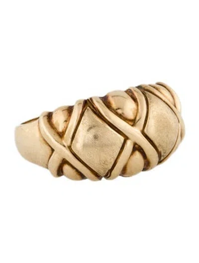 Pre-owned Ring 10k Texture Dome Band In Multi