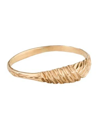 Pre-owned Ring 10k Textured Cocktail  In Multi