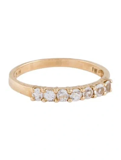 Pre-owned Ring 10k Topaz Band In Multi