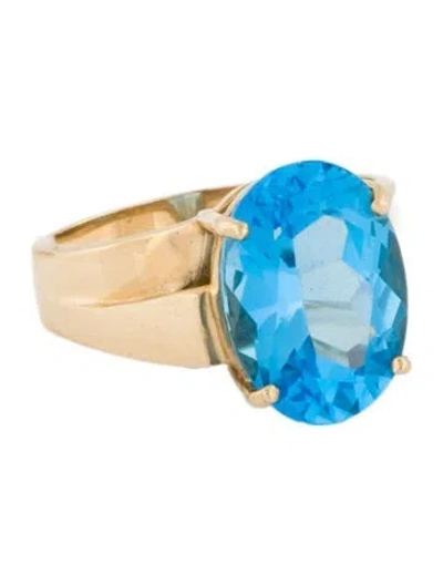 Pre-owned Ring 10k Topaz Cocktail  In Multi