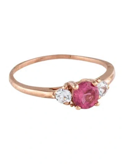 Pre-owned Ring 10k Tourmaline & Sapphire Cocktail  In Multicolor