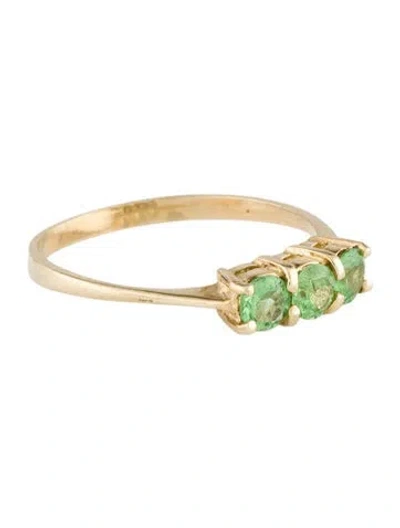 Pre-owned Ring 10k Tsavorite  In Multicolor