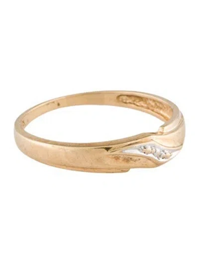 Pre-owned Ring 10k Two-tone Band  In Multicolor