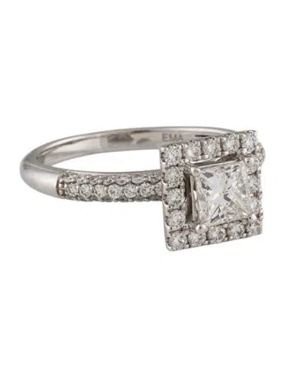 Pre-owned Ring 1.21ctw Diamond Engagement  In Multi