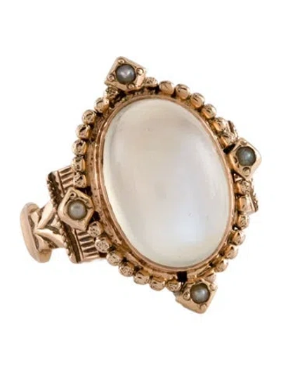 Pre-owned Ring 12k 5.89ctw Moonstone Cocktail  In Multi