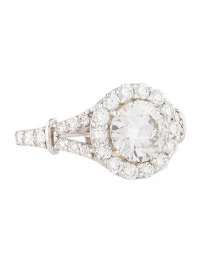 Pre-owned Ring 1.35ct Lab-grown Diamond Engagement  In Multi