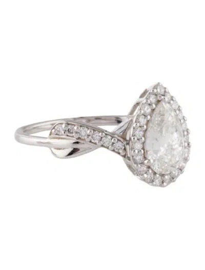 Pre-owned Ring 1.35ctw Lab-grown Diamond Engagement  In Multi